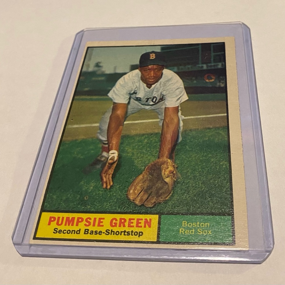 Pumpsie Green 1961 Topps Baseball Card # 454 Boston Red Sox Vintage Collectible